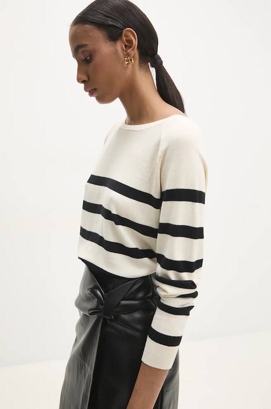 Answear Lab sweter pozostałe beżowy mbo13553.ims