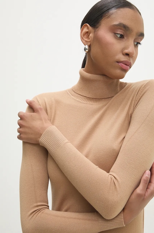 Answear.LAB maglione scollo a colletto alto marrone MT9266.hms