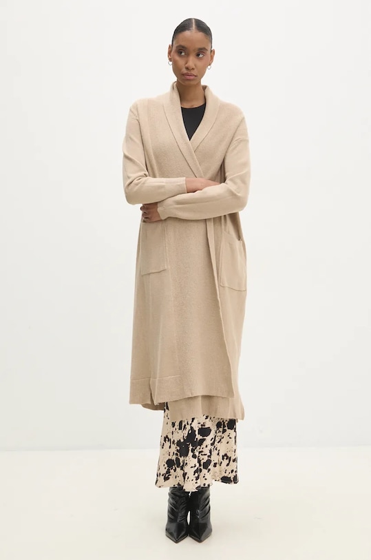 Πλεκτή ζακέτα Answear.LAB άλλο καφέ 5844.hms