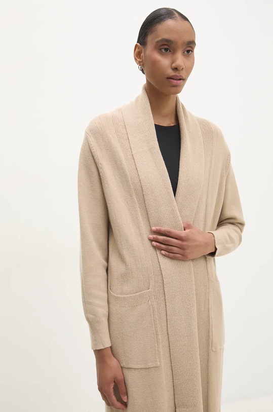 Πλεκτή ζακέτα Answear.LAB καφέ 5844.hms