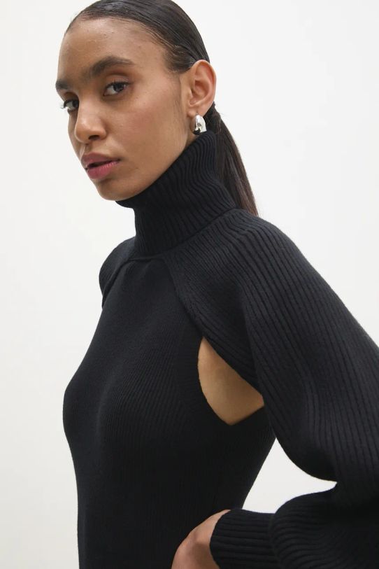 Answear.LAB kamizelka pozostałe czarny LB0126AB.hos