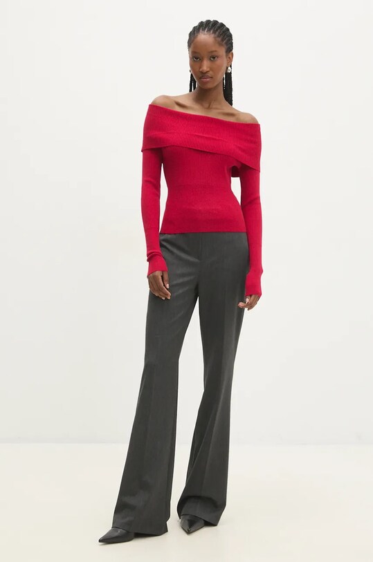 Answear.LAB sweter PE367.hos czerwony WZ24