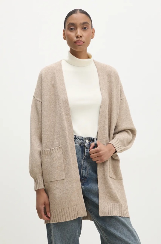 Answear Lab cardigan uni bej N7128.hos