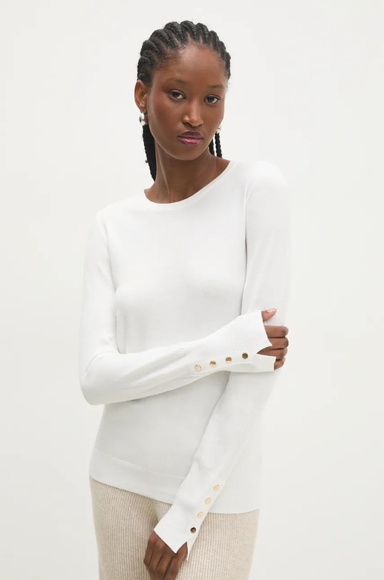 Svetr Answear.LAB kulatý bílá MG55700.hlk