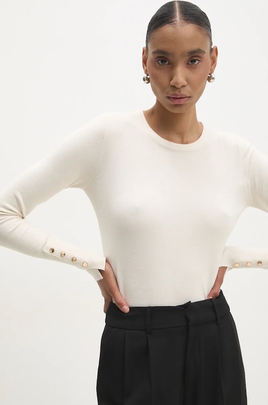 Пуловер Answear.LAB овално бежов MG55700.hlk