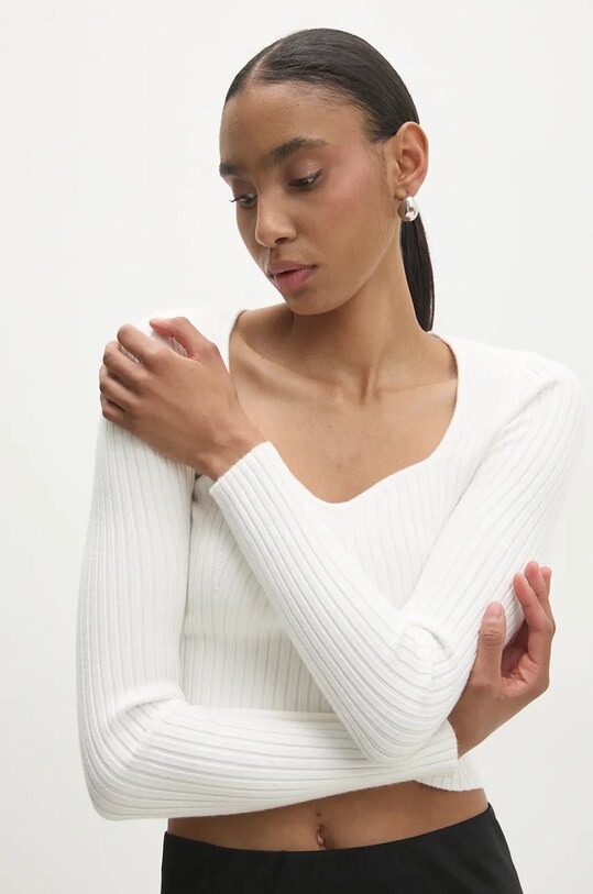 Answear.LAB sweter biały MG58826.hlk