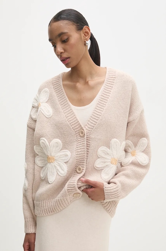 Answear Lab cardigan de lana bej 2380.2091.flk