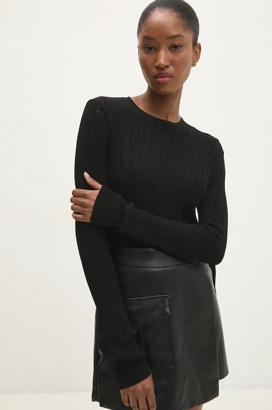 Answear.LAB sweter pozostałe czarny 241076.tos