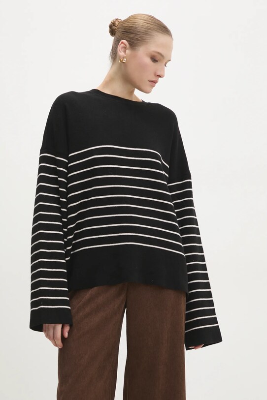 Answear Lab pulover subtiri negru 42351.tos