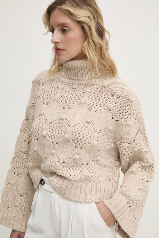 Answear Lab pulover groase bej 3580.tos