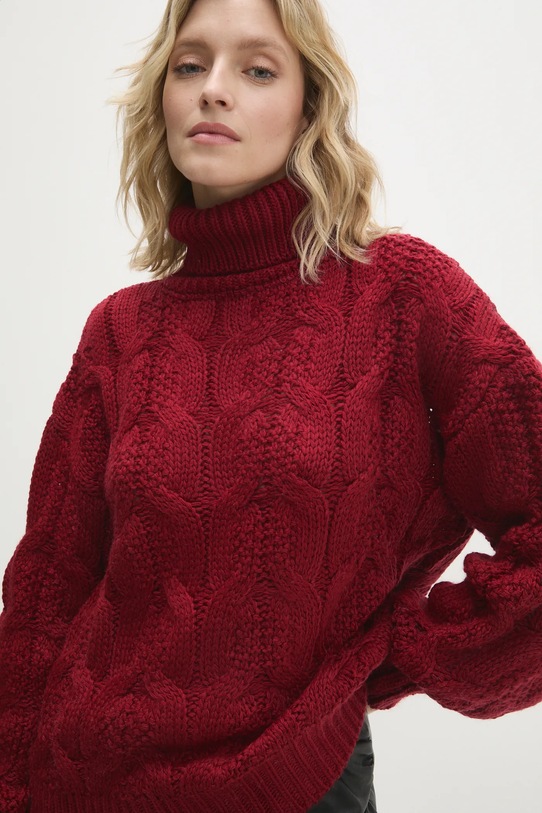 Svetr Answear.LAB rolák burgundské 3570.tos