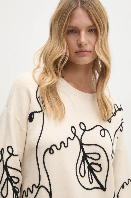 Answear Lab sweter p210.FLK beżowy WZ24