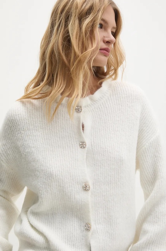 Answear Lab kardigan z wełną z domieszką wełny beżowy iy24615.fos