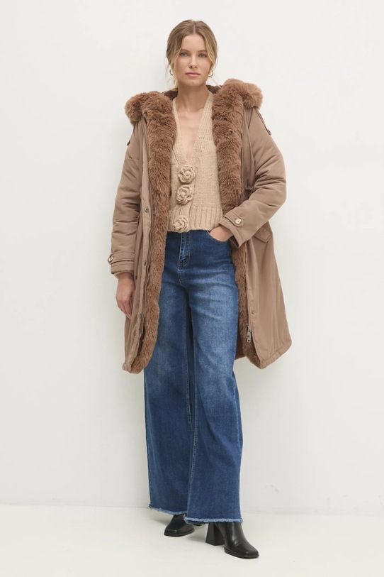 Answear Lab kardigan sng.31.tos beżowy WW25