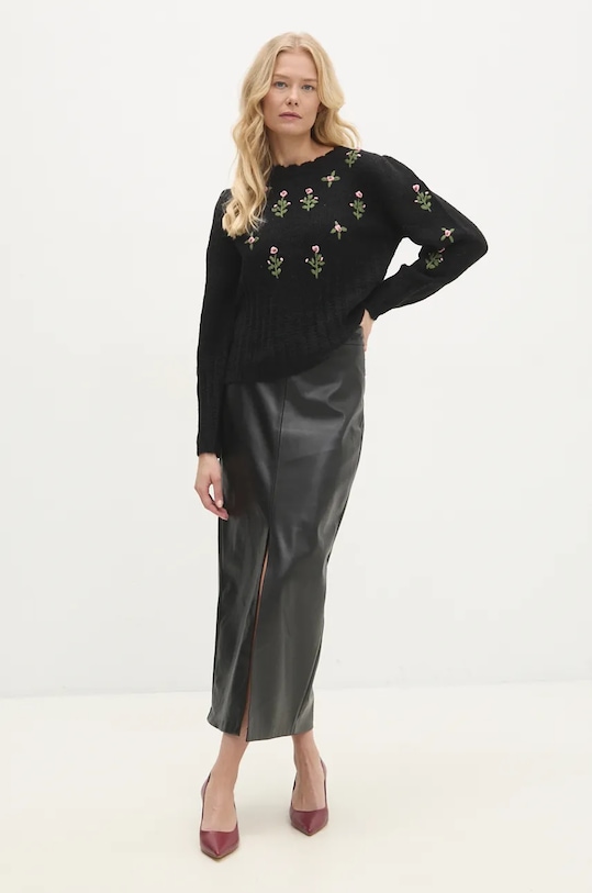 Answear.LAB sweter z wełną yhc7958.ims czarny WZ24