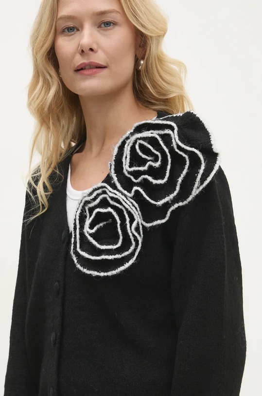 Answear.LAB kardigan z wełną czarny yhc7975.ims