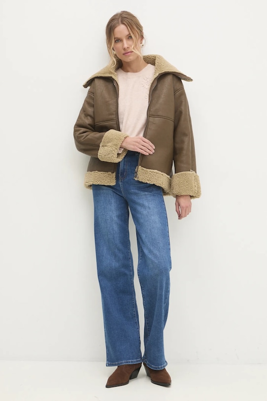 Пуловер Answear.LAB g391.ilk бежов WZ24