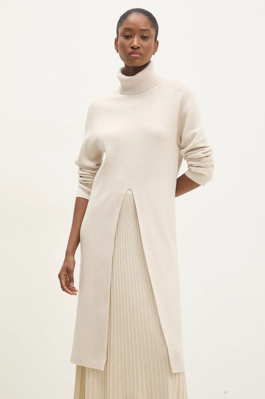 Answear Lab pulover subtiri bej ms276.ilk