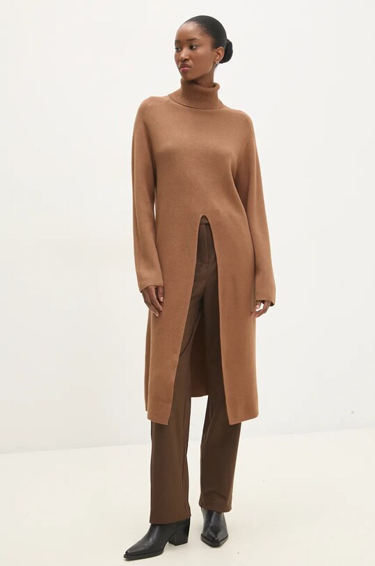 Answear.LAB maglione ms276.ilk marrone WZ24