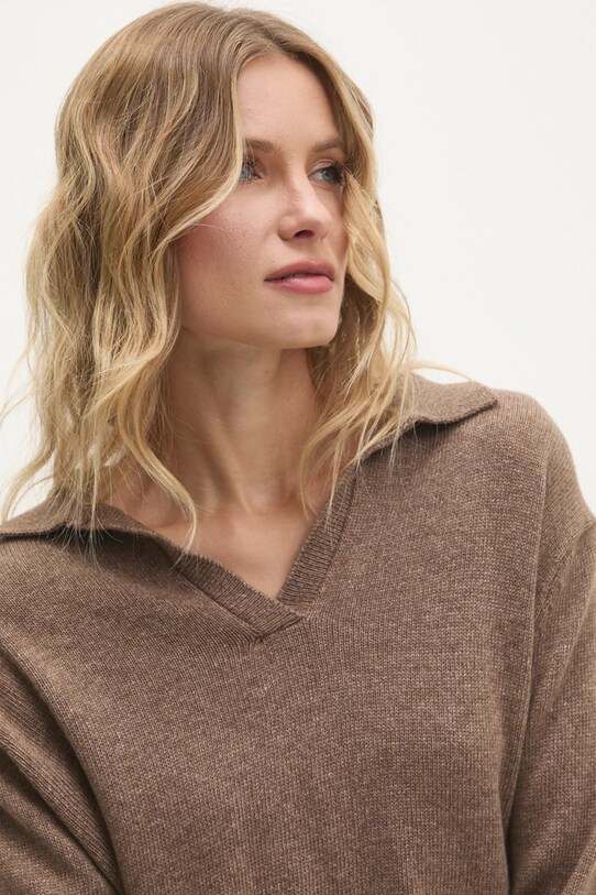 Answear.LAB maglione in lana marrone 891724.ILK