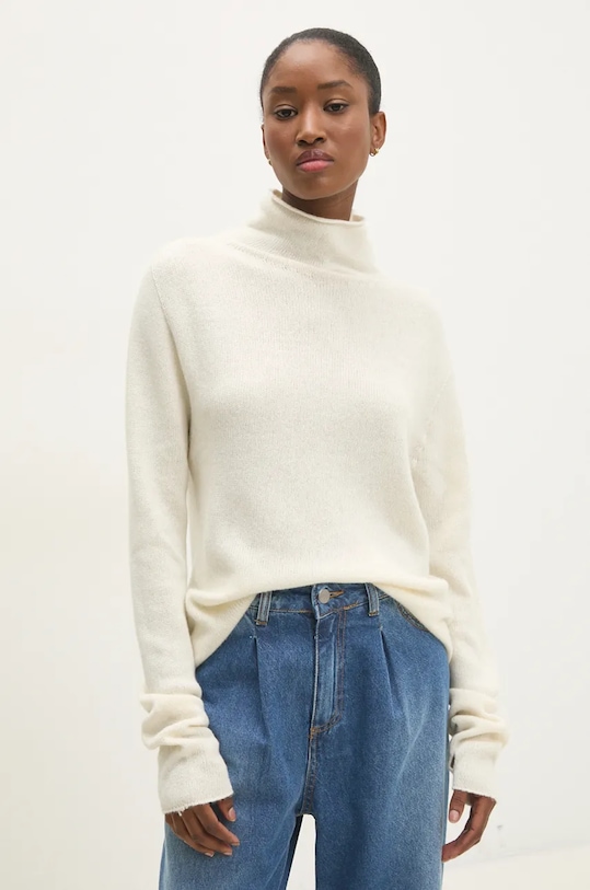 Пуловер Answear.LAB полуполо бежов 8763308.ilk