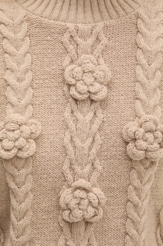 Answear.LAB sweter z wełną c8077.ilk brązowy
