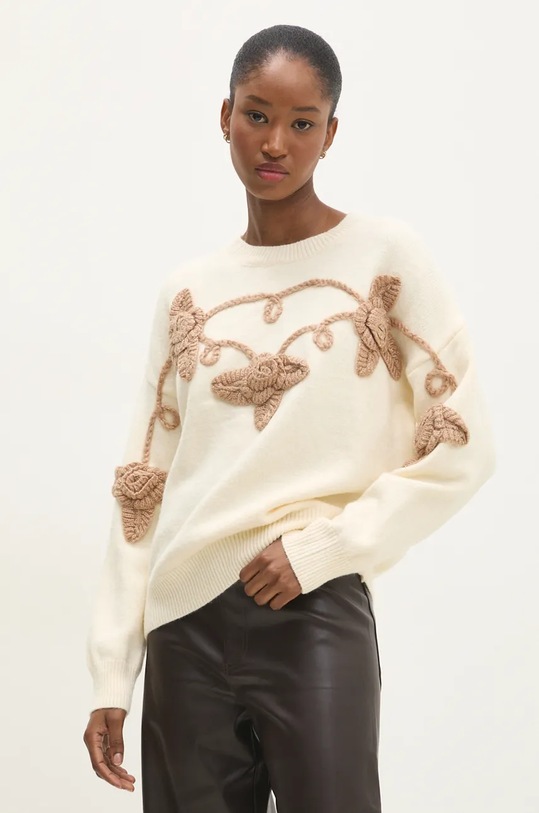 Свитер Answear.LAB аппликация бежевый 234.ILK