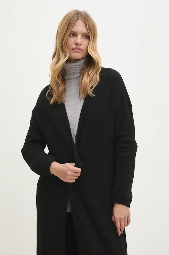 Answear Lab cardigan de lana negru 8964..IKK