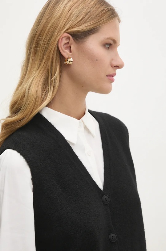 Answear.LAB kamizelka z wełną czarny 8968.IKK