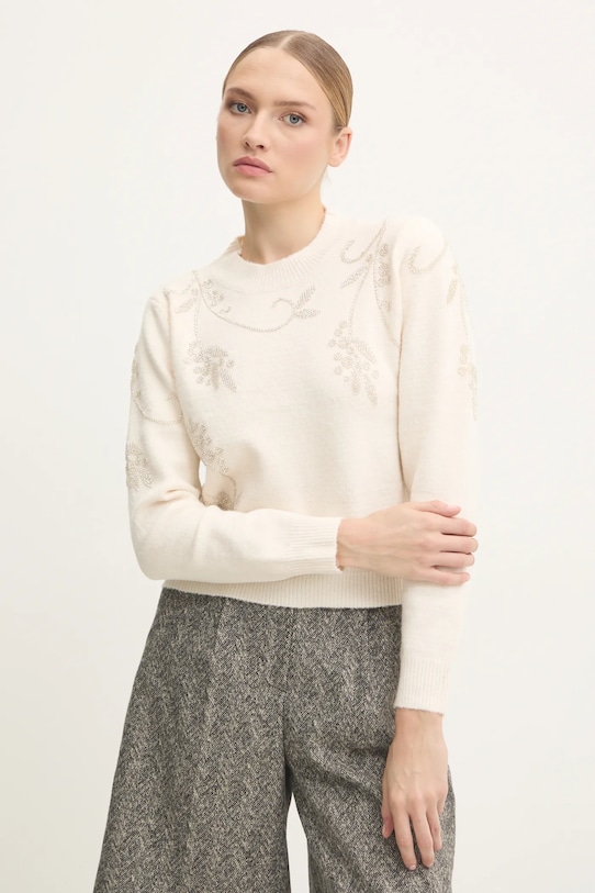 Answear Lab pulover grosime medie bej D20071.hms