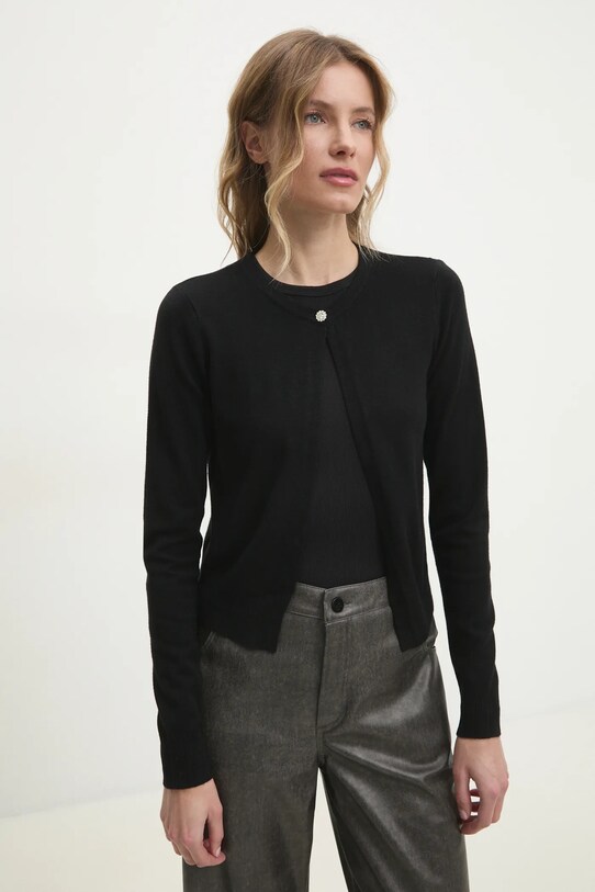 Kardigán Answear.LAB jednofarebný čierna G509.hms
