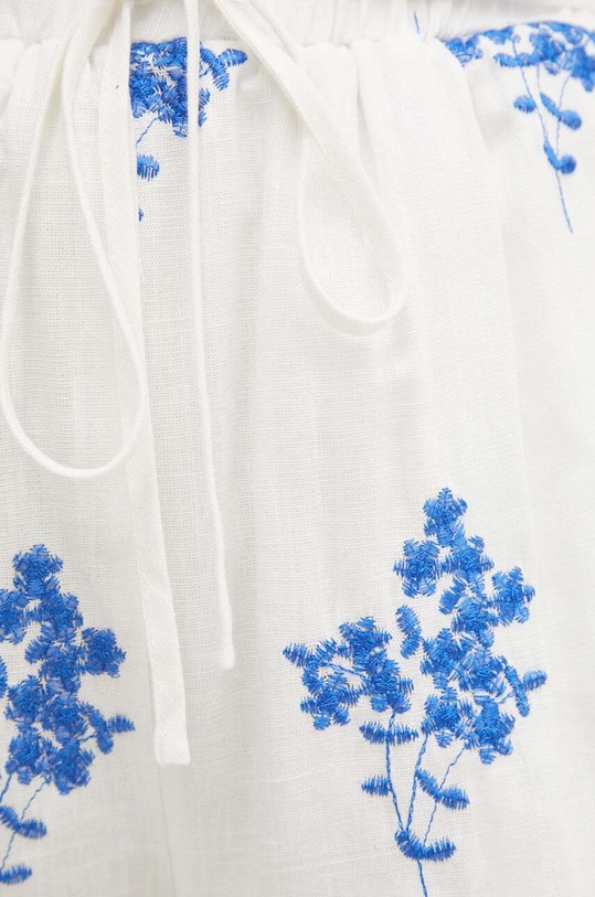 Answear Lab pantaloni scurti din in alb M5004.HWK