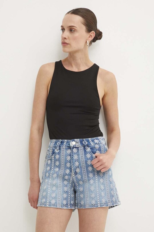 Answear Lab pantaloni scurti jeans jeans albastru S137N.HWK