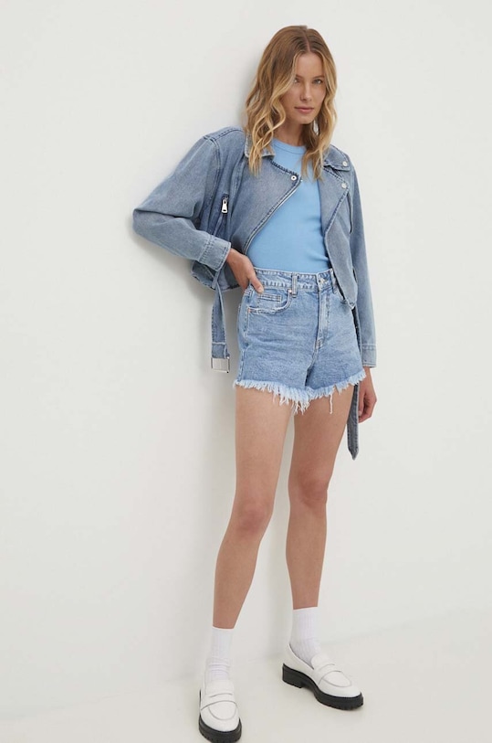 Džínové šortky Answear.LAB 7601.IW modrá WZ24