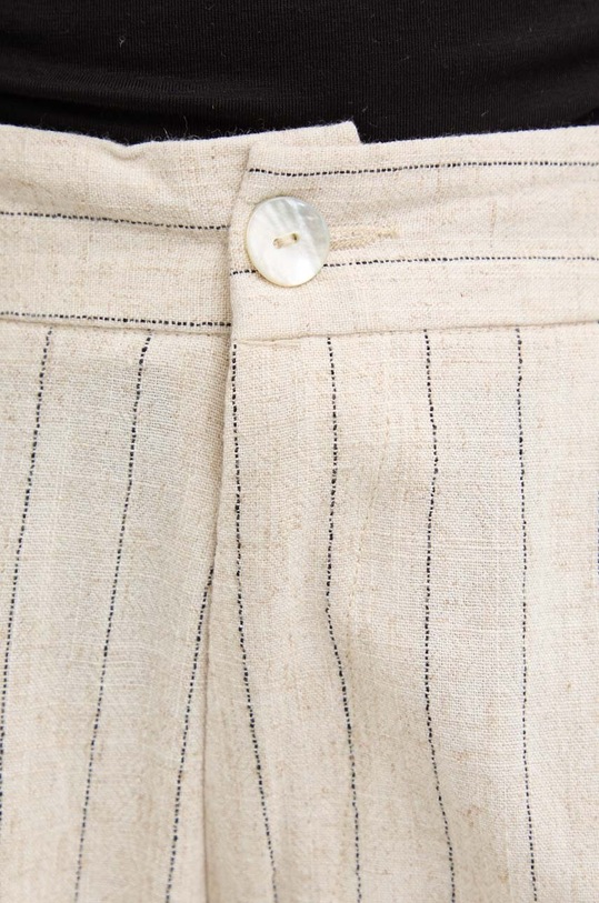 Ľanové šortky Answear.LAB béžová 5963.IK