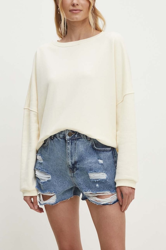 Answear Lab pantaloni scurti jeans bumbac albastru 3472.TWK