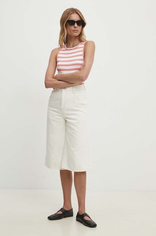 Answear Lab pantaloni scurti jeans l21069.FKK bej WZ24