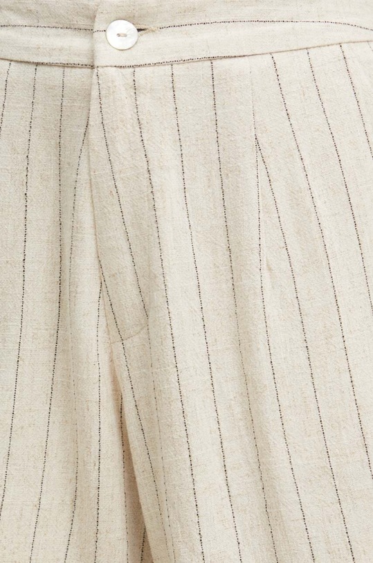 Lněné šortky Answear.LAB béžová 5963.fkk