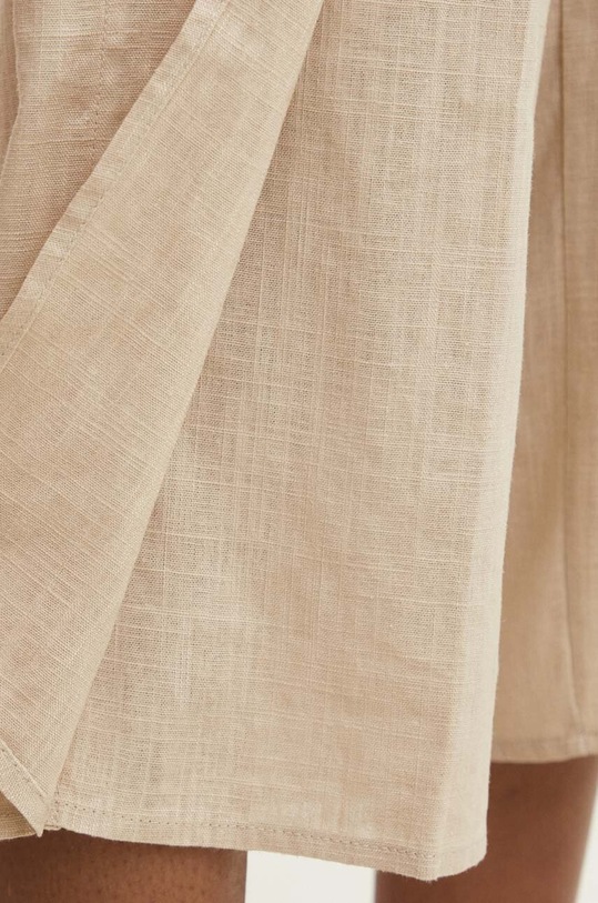 Lněné šortky Answear.LAB béžová at2038.FKK