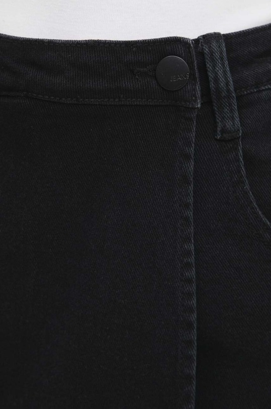 Džínová kalhotová sukně Answear.LAB černá rd2296.fkk