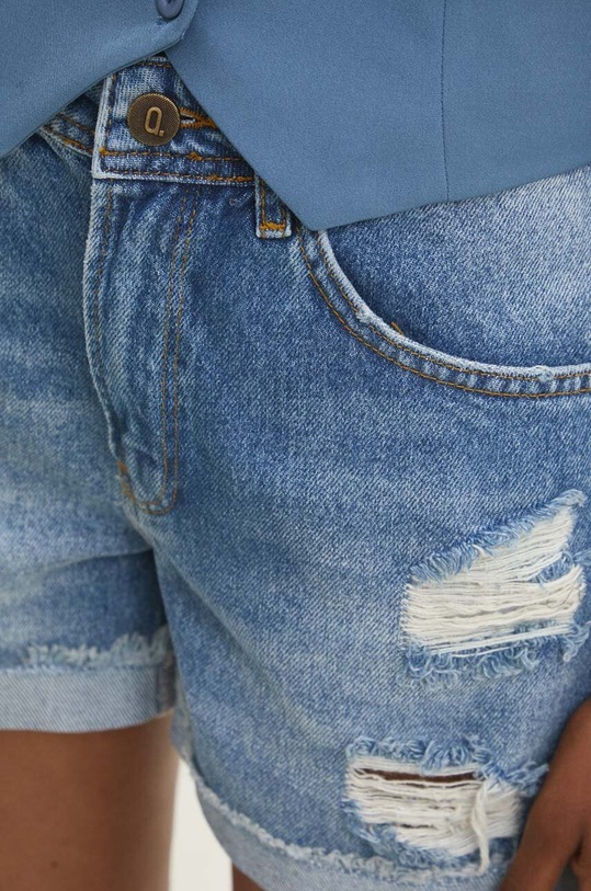 Answear Lab pantaloni scurti jeans albastru 23341.TKK
