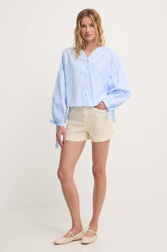 Džínové šortky Answear.LAB Y6316B.HWK béžová WZ24