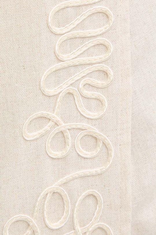 Lněné šortky Answear.LAB béžová JUPE11097.HWK