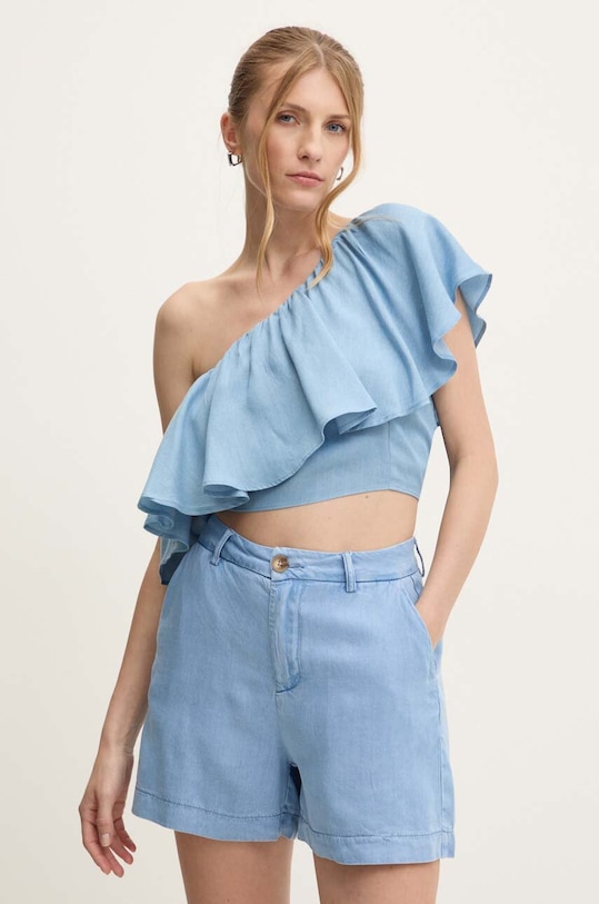 Answear.LAB szorty tkanina niebieski JD459.HMS
