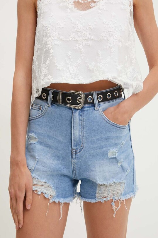 Answear Lab pantaloni scurti jeans jeans albastru F2509.HWK