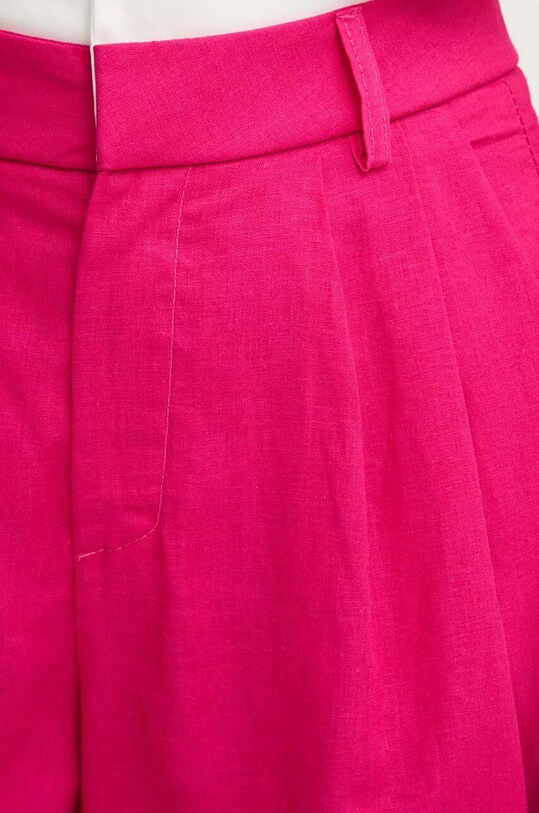 Answear Lab pantaloni scurti din in roz L0926.HMS