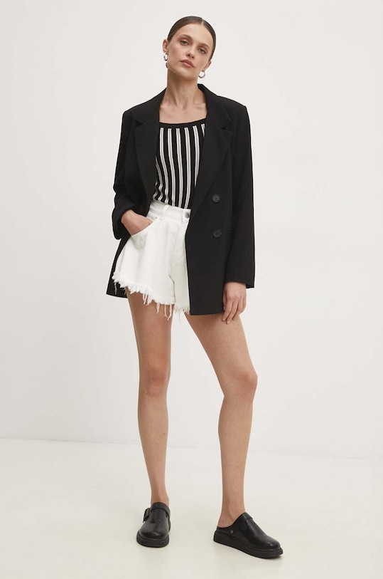 Answear Lab szorty jeansowe s21055.wms biały WZ24