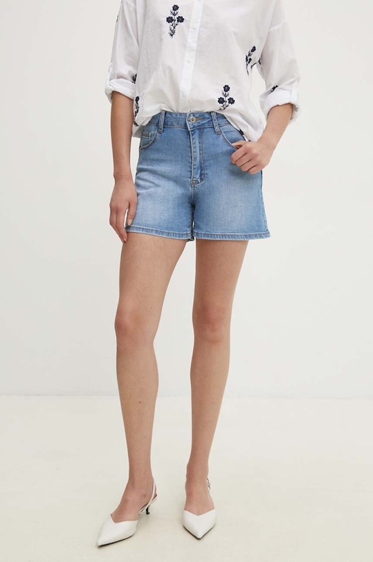 Answear Lab pantaloni scurti jeans albastru z6132.ijs
