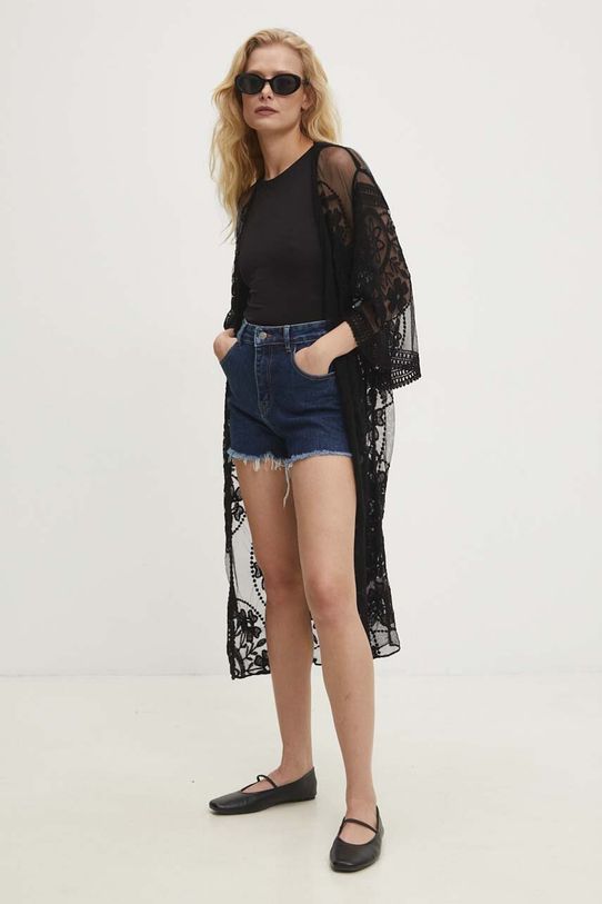 Answear Lab pantaloni scurti jeans T243.hms bleumarin WZ24