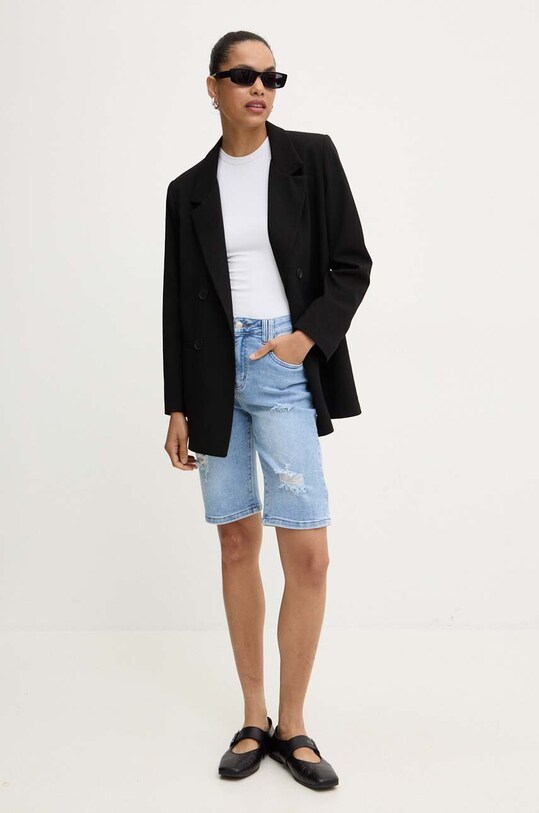 Answear Lab pantaloni scurti jeans hm5284.fh albastru WZ24